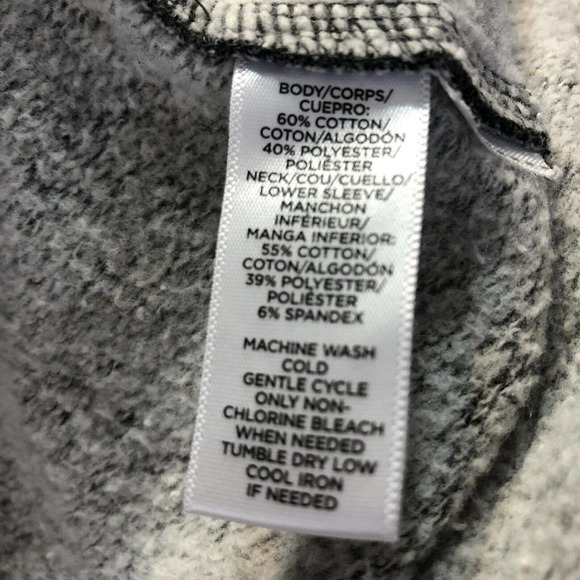 Lou‎ & Grey Womens Gray Sweatshirt Dress Size Small Turtleneck Zip Pockets Mini - Picture 7 of 8